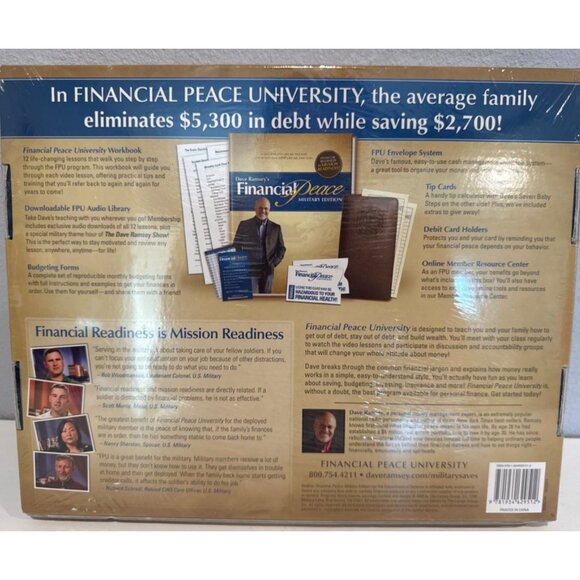 Dave Ramsey Financial Peace Military Edition Membership Kit NEW, Unopened in Box - Picture 2 of 6